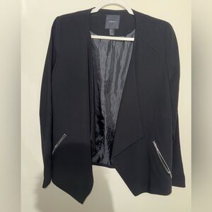 Forever 21 Black open Blazer with Zipper Accents